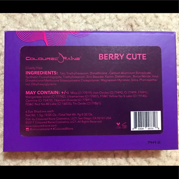NEW Coloured Raine Berry Cut Eye Shadow Palette - Picture 3 of 3